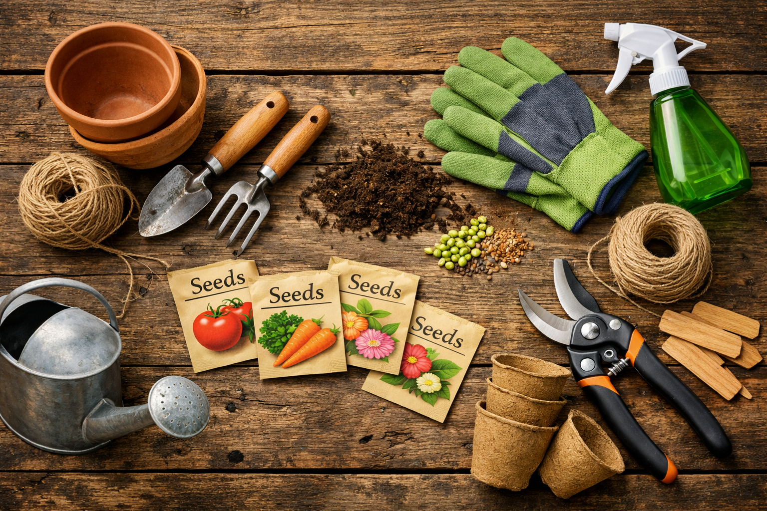 Organic vegetable garden with fresh produce