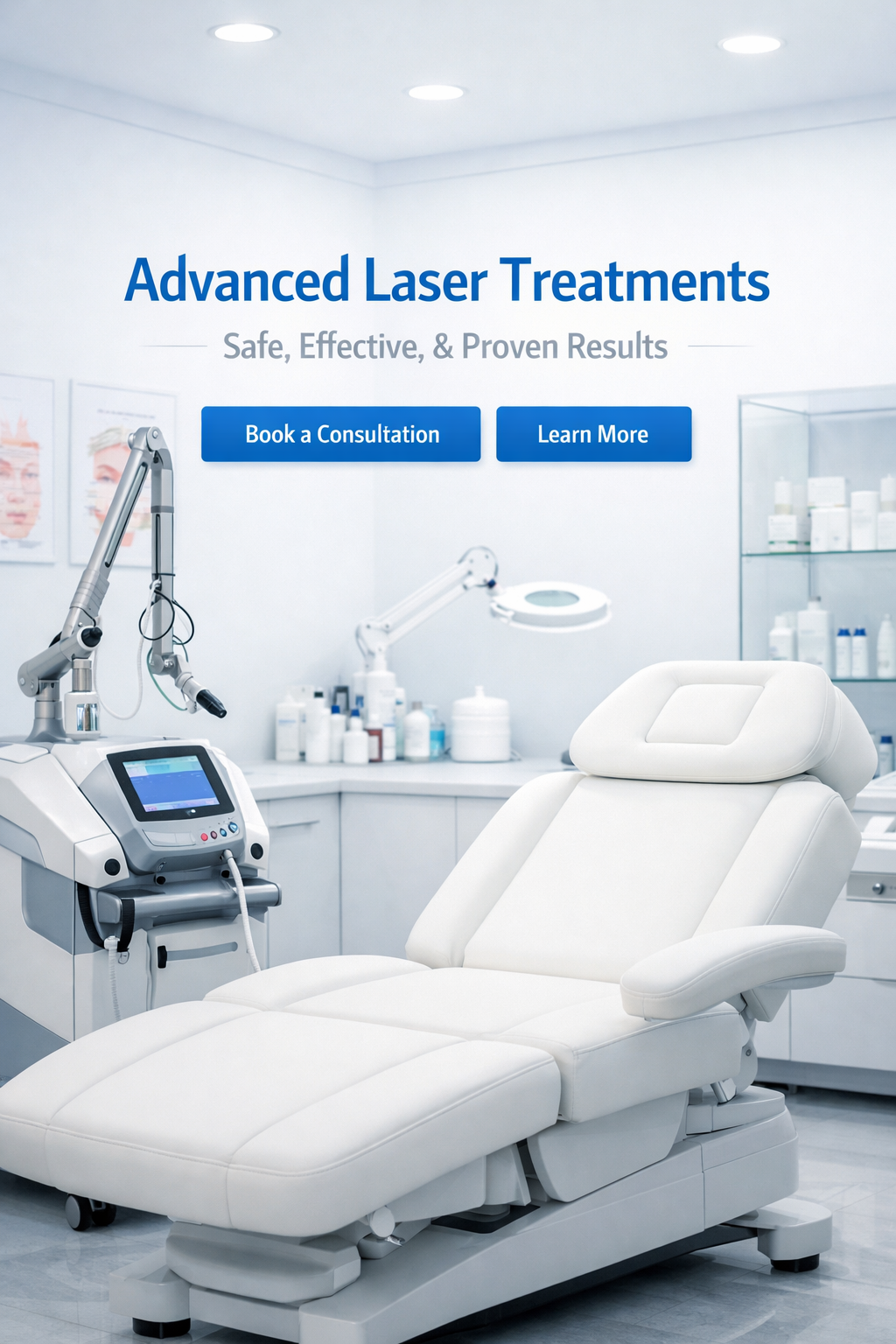 Female laser treatment consultant Olivia Vance - expert in aesthetic lasers
